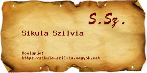 Sikula Szilvia névjegykártya